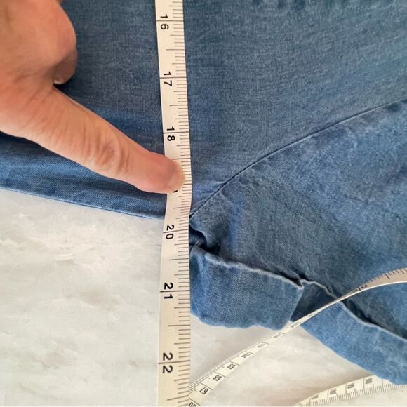 SPLENDID 241372 Womens Denim Chambray Casual Shirt Dress dip dye ombre S - Picture 10 of 13